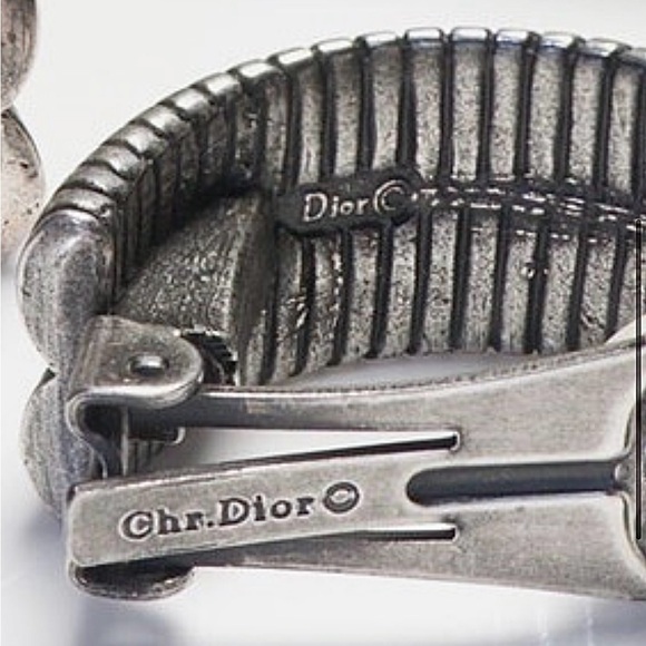 1997 Dior John Galliano Silver-Tone Masai Tubogas Clip-On Earrings *Ultra Rare* - Picture 4 of 5